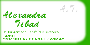 alexandra tibad business card
